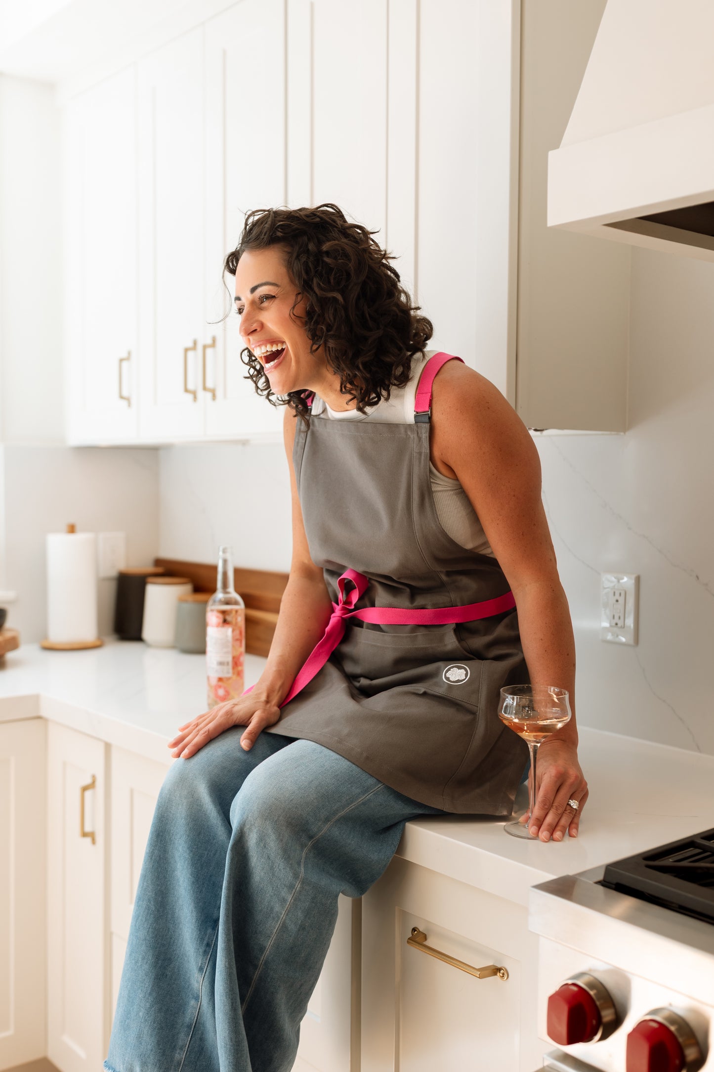 The "Kaizen" Apron in Charcoal Grey