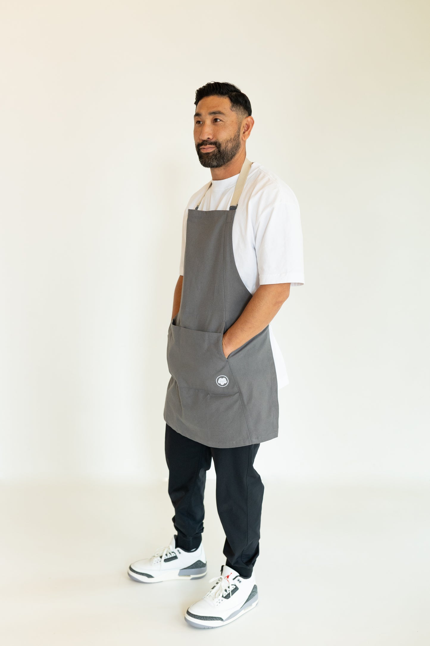 The "Kaizen" Apron in Charcoal Grey