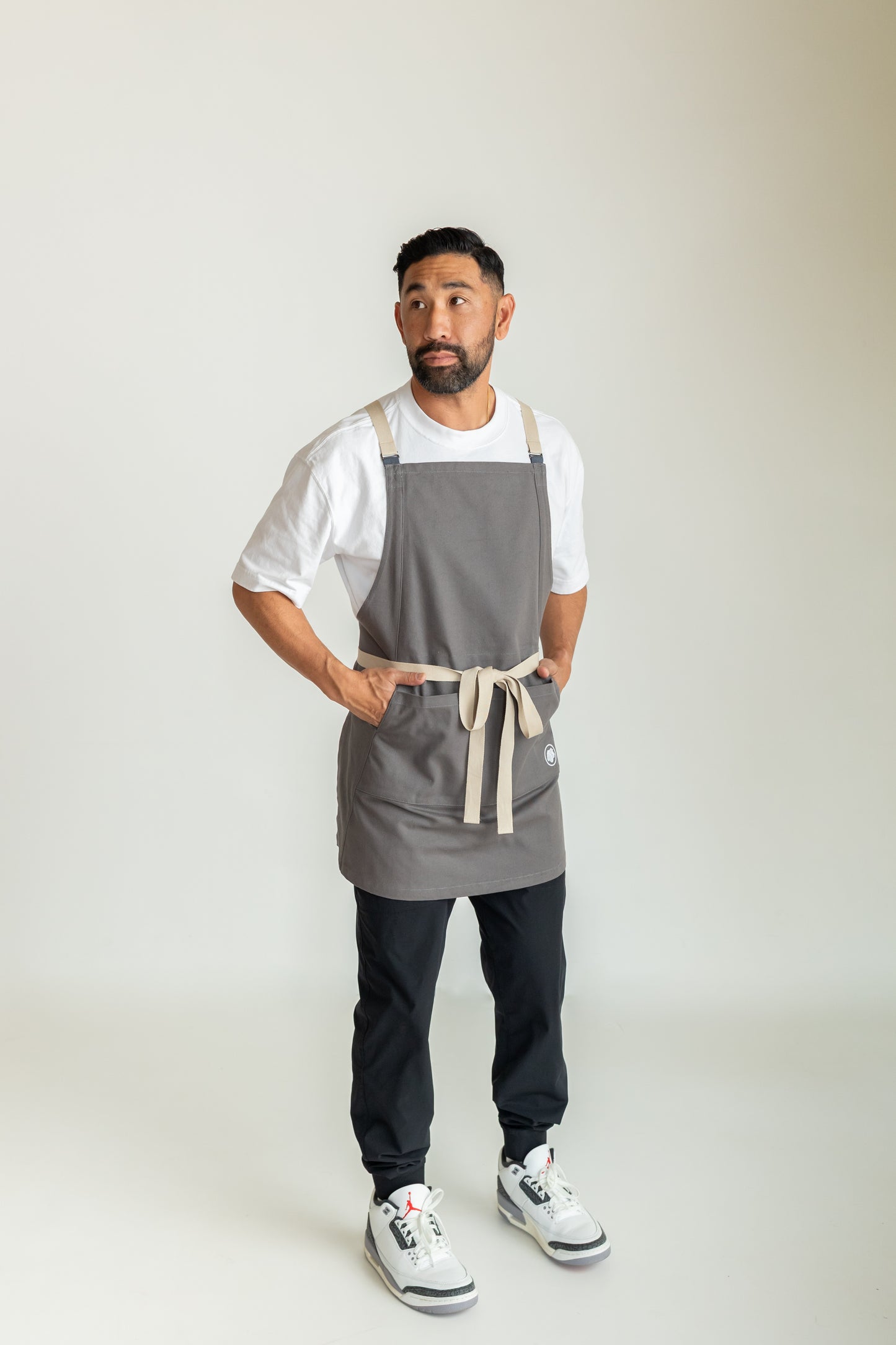 The "Kaizen" Apron in Charcoal Grey