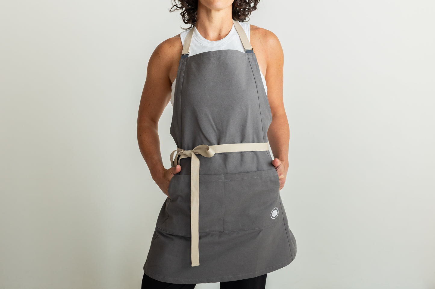The "Kaizen" Apron in Charcoal Grey