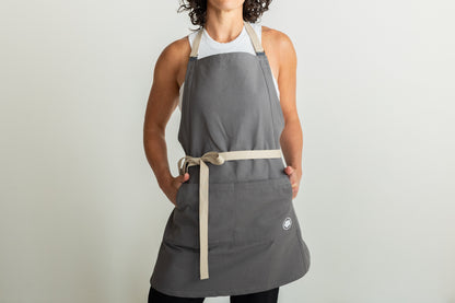 The "Kaizen" Apron in Charcoal Grey