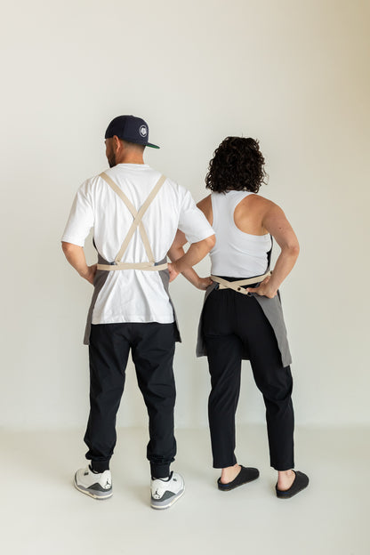 The "Kaizen" Apron in Charcoal Grey